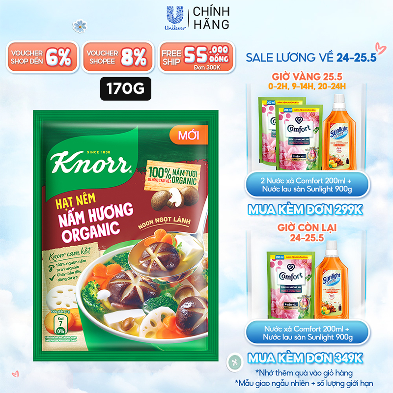 Knorr Hạt Nêm Chay Nấm Hương 170g