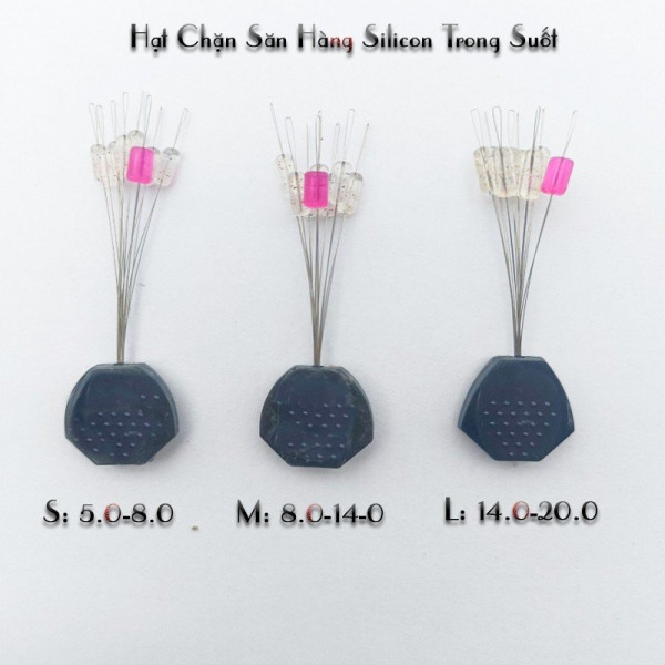 Hạt Chặn Săn Hàng Silicone Trong Suốt Và Xanh Lá Chuyên Dùng Câu Cá Lớn Cao Cấp