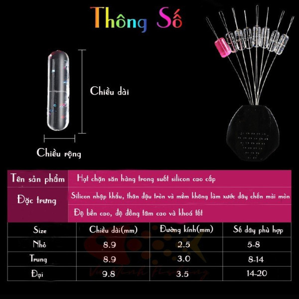 Hạt Chặn Săn Hàng Silicone Trong Suốt Và Xanh Lá Chuyên Dùng Câu Cá Lớn Cao Cấp