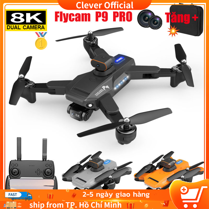 🎁【Tặng pin】Máy Bay Flycam P9 PRO MAX - Flycam mini camera 4k có cảm biến va chạm 360 độ | BigBuy360 - bigbuy360.vn