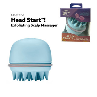 Lược gội đầu massage da đầu WetBrush Exfoliating Scalp Massager - Blue