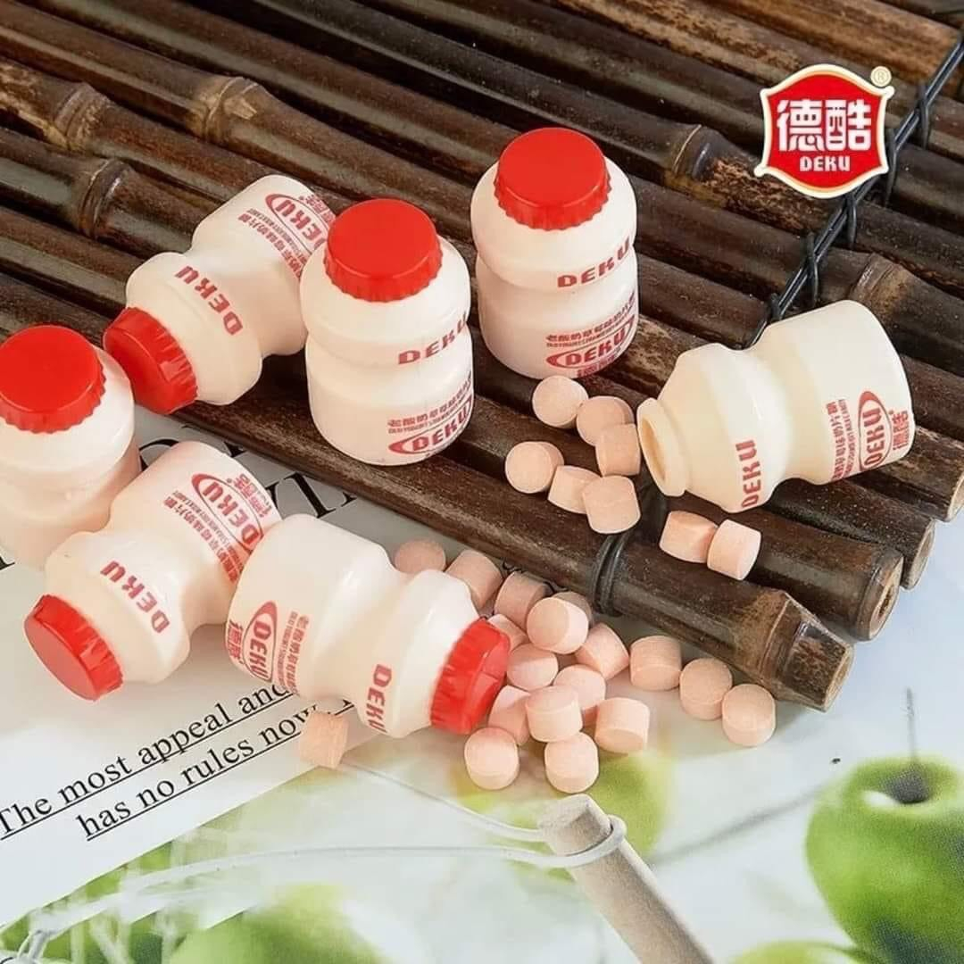 Lẻ 1 hũ nhỏ Kẹo sữa chua DEKU ~20 viên ăn là nghiền