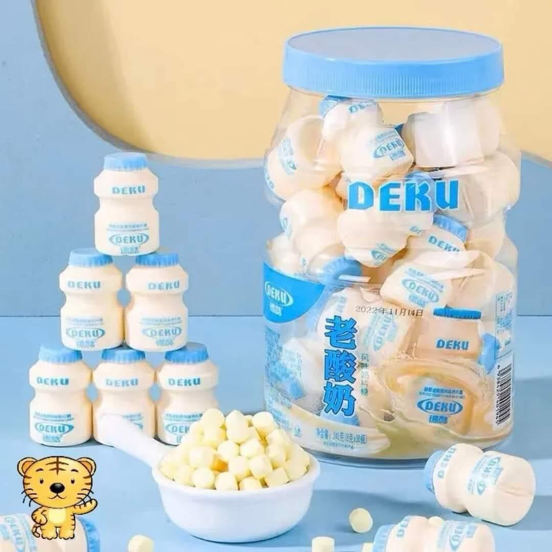 Lẻ 1 hũ nhỏ Kẹo sữa chua DEKU ~20 viên ăn là nghiền