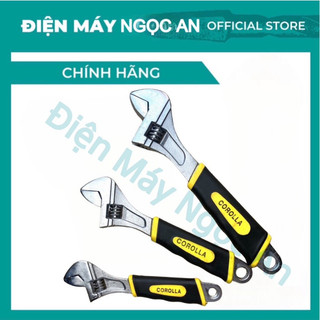 Mỏ lết đa năng corolla 6”-12” , cờ lê thép crv cao cấp tay bọc cau su