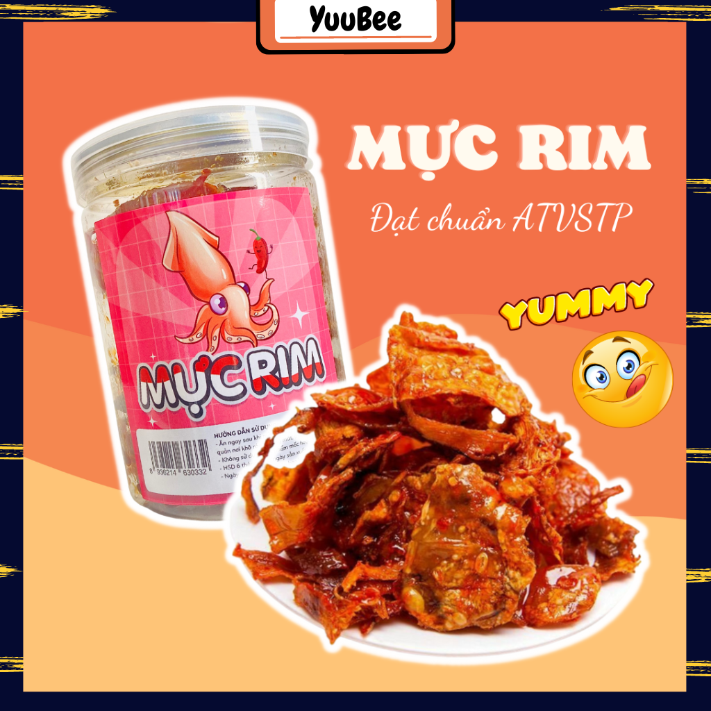 Mực rim YUUBEE 250g siêu ngon - Đồ ăn vặt Việt Nam - Ăn vặt YuuBee