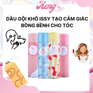 Dầu gội khô ISSY 150ml dạng xịt an toàn không cần nước dùng cho nam, nữ không bết tóc, làm phồng tóc, hàng nội địa Trung