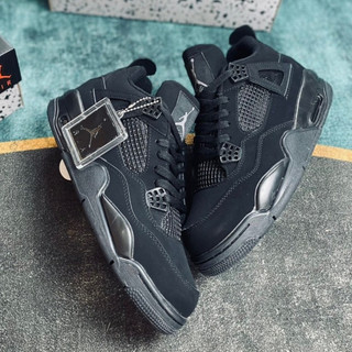 Giày thể thao jordan 4 black cat giày jordan 4 full đen +cao cấp nhất cấp tặng tất