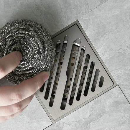 Phễu Thoát Sàn, Ga Thoát Nước Nhà Tắm Inox 304 Tích Thước Mặt 10*10cm Phù Hợp Ống 50-76mm