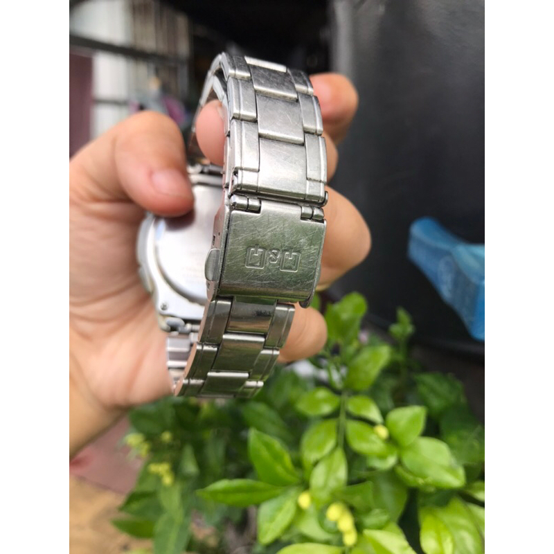 Đồng hồ nam 2 máy của citizen pin solar mặt tím