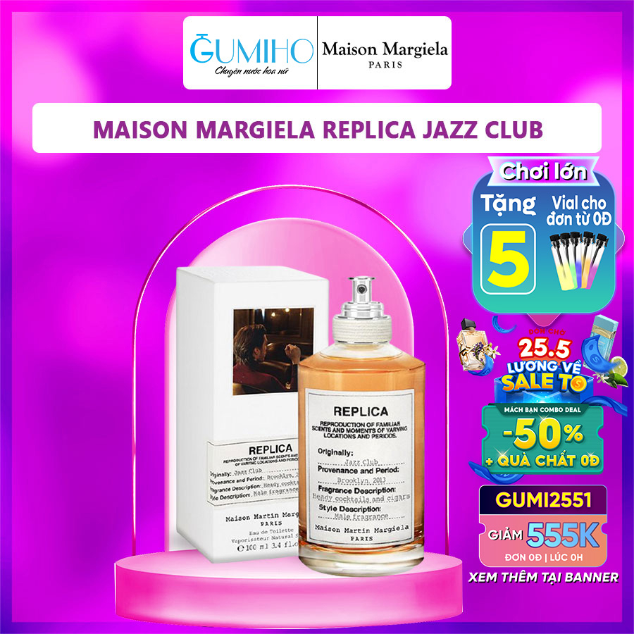 Nước hoa nam Replica Jazz Club - một cái ôm , mọi thứ thật bình yên và ấm áp - Gumiho Perfume