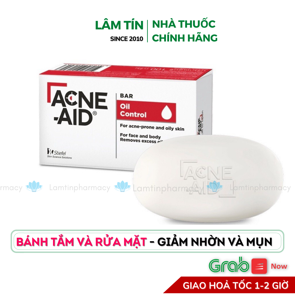 Xà Phòng Rửa Mặt Và Tắm Toàn Thân ACNE AID SOAP BAR 100gr Cho Da Nhờn Và Mụn Hàng Chính Hãng.