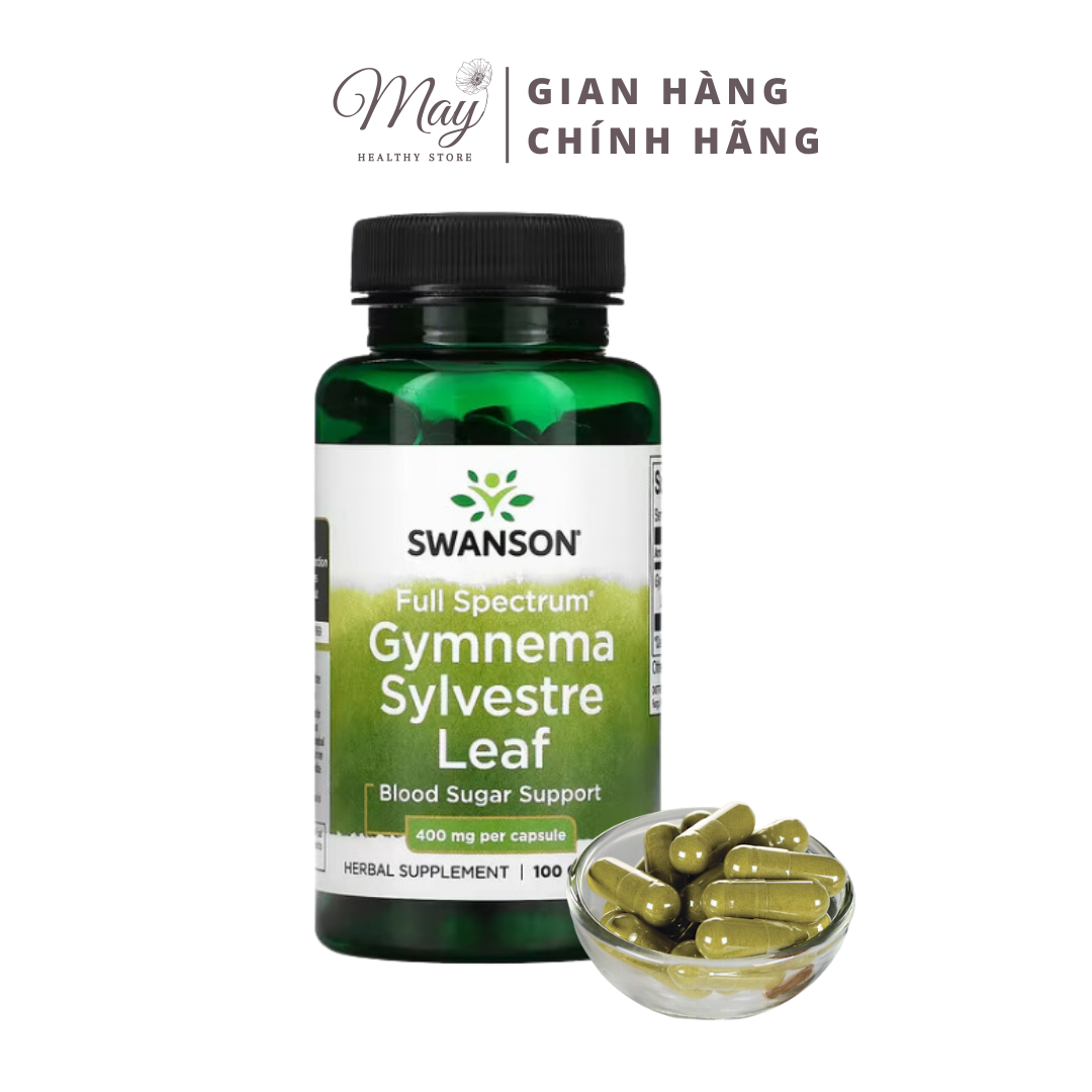 Viên Uống Swanson Full Spectrum Gymnema Sylvestre Leaf Hỗ Trợ Cân Bằng Và Kiểm Soát Lượng Đường Huyết (100 Viên/Lọ)
