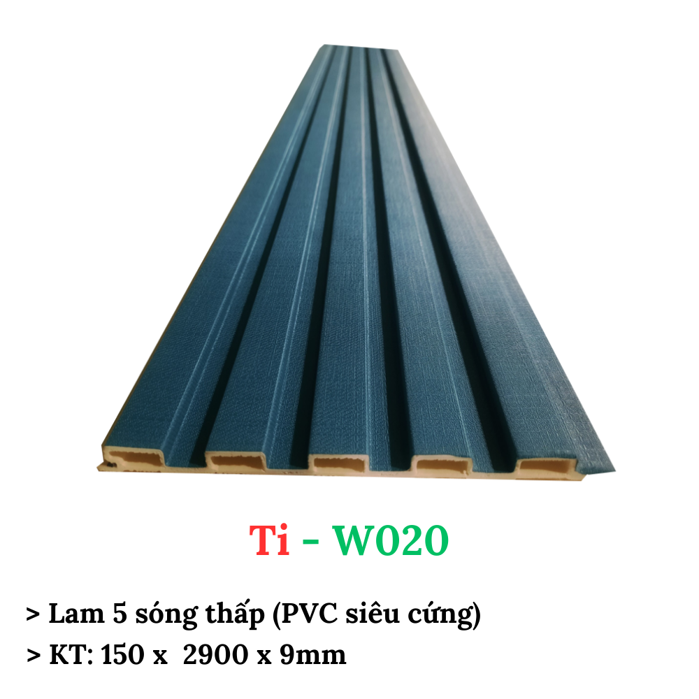 Lam gỗ nhựa 5 sóng thấp, tấm ốp dạng sóng, KT:150 x2900 x 9mm, mẫu mã đa dạng, màu sắc độc đáo, hàng có sẵn giao ngay