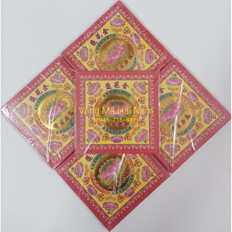 Giấy Xếp Hoa Sen Nhỏ Hai Mặt KT: 13x13cm  - Hàng Đẹp