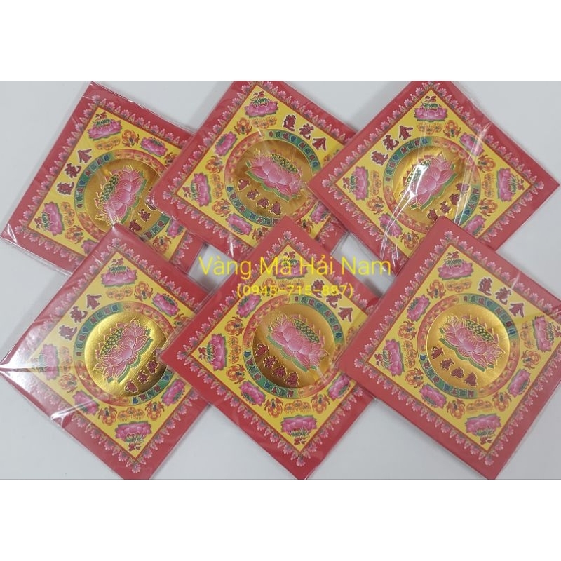 Giấy Xếp Hoa Sen Nhỏ Hai Mặt KT: 13x13cm  - Hàng Đẹp