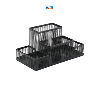 Cắm bút sắt 4 ngăn - đen