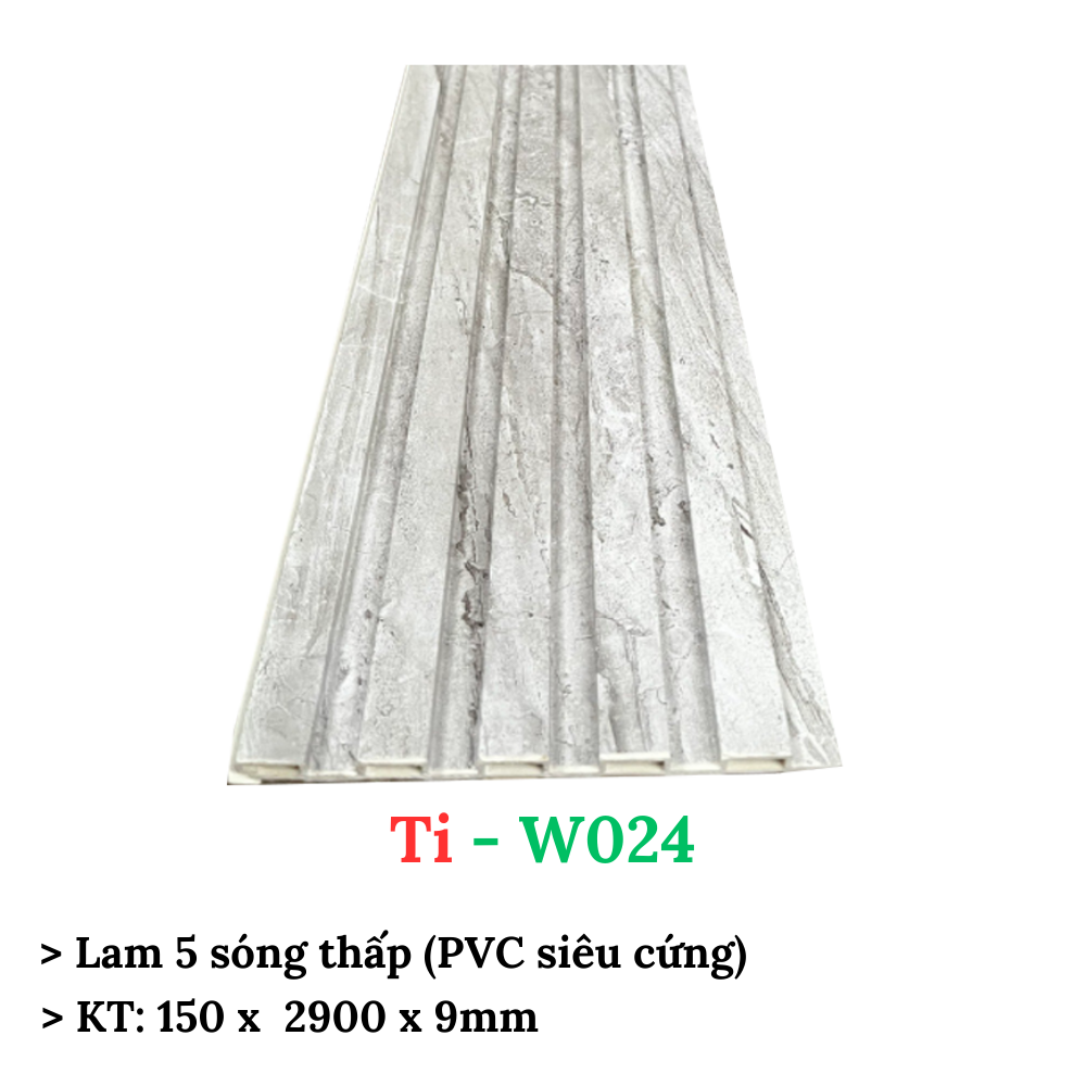 Lam gỗ nhựa 5 sóng thấp, KT:150 x2900 x 9mm, mẫu mã đa dạng, màu sắc độc đáo, có phí ship hàng, hàng có sẵn giao ngay