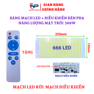  Mạch đèn + mạch điêu khiển năng lượng mặt trời dùng cho đèn chống lóa 100W,200W,300W tặng kèm điều khiển từ xa 
