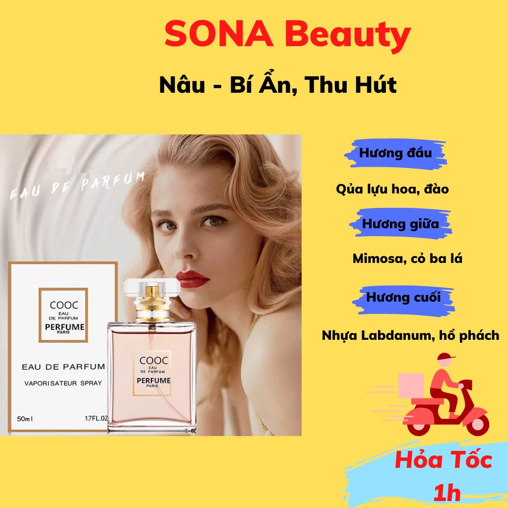 Nước hoa nữ COOC 50ml full box cao cấp nội địa trung thơm lâu giá rẻ dầu thơm dịu nhẹ dạng xịt lưu hương lâu SONA