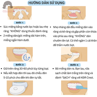 [1 GÓI] Miếng dán trắng răng Crest 3D Whitestrips Mỹ