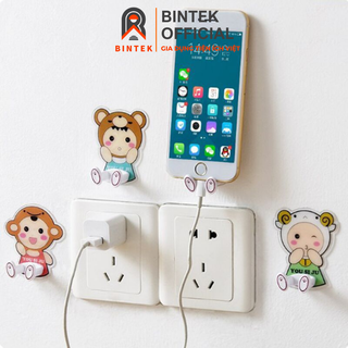 Móc treo phích cắm điện dán tường họa tiết dễ thương móc phích cắm điện dán tường móc dán tường tiện lợi