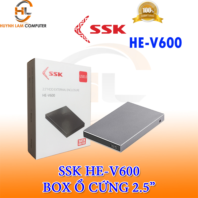 Hộp đựng ổ cứng Box SSK HE V600 2.5" USB 3.0 - Hàng chính hãng