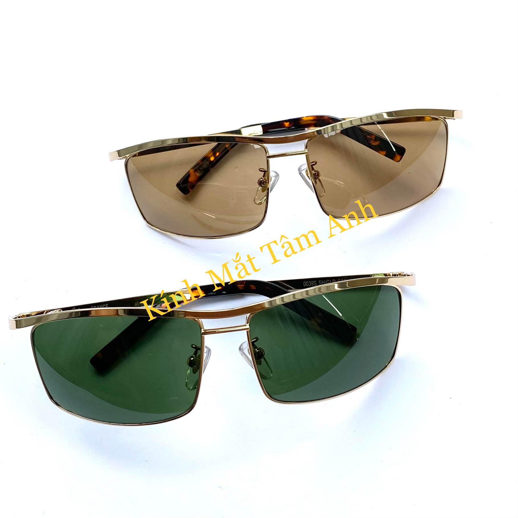 Kính nam dáng vuông tròng thuỷ tinh mắt cong ôm mặt  - Hàng Hồng Kong cao cấp