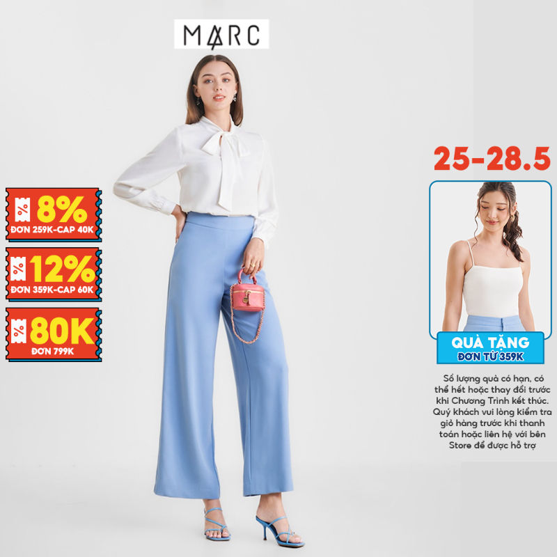 Quần nữ MARC FASHION ống suông lưng cao dây kéo sau CBMH049721