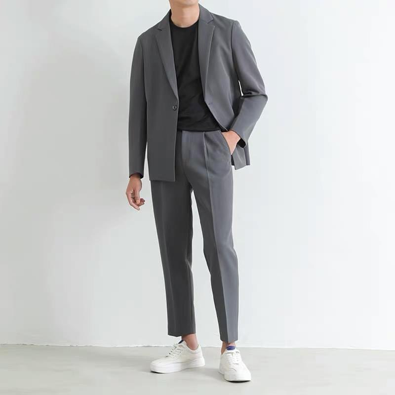 Áo vest blazer nam phom rộng unisex phong cách hàn quốc trẻ trung năng động chuẩn soái ca màu nâu ,trắng