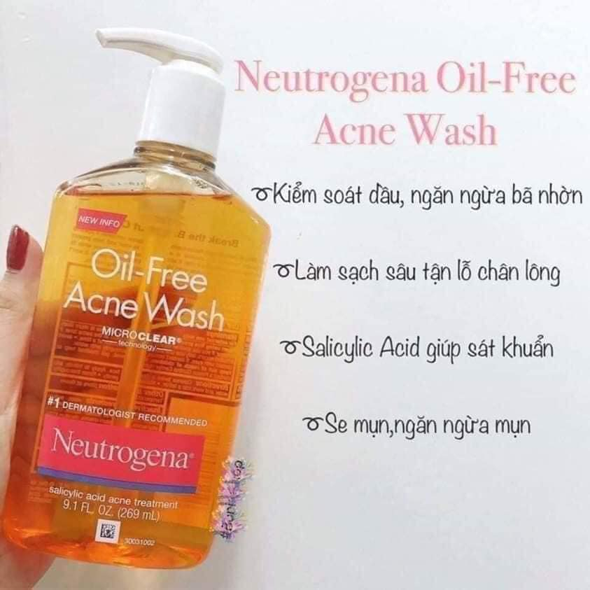 SỮA RỬA MẶT NEUTROGENA OIL FREE ACNE WASH