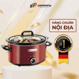Nồi nấu chậm crockpot dung tích 3.5l nội địa đức, nồi nấu cháo, hầm, hấp công suất 210w germanysnt 270001