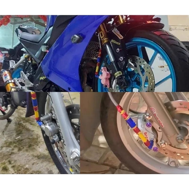 Dây dầu độ trước sau nhôm cnc 90° cho xe điện  xe máy