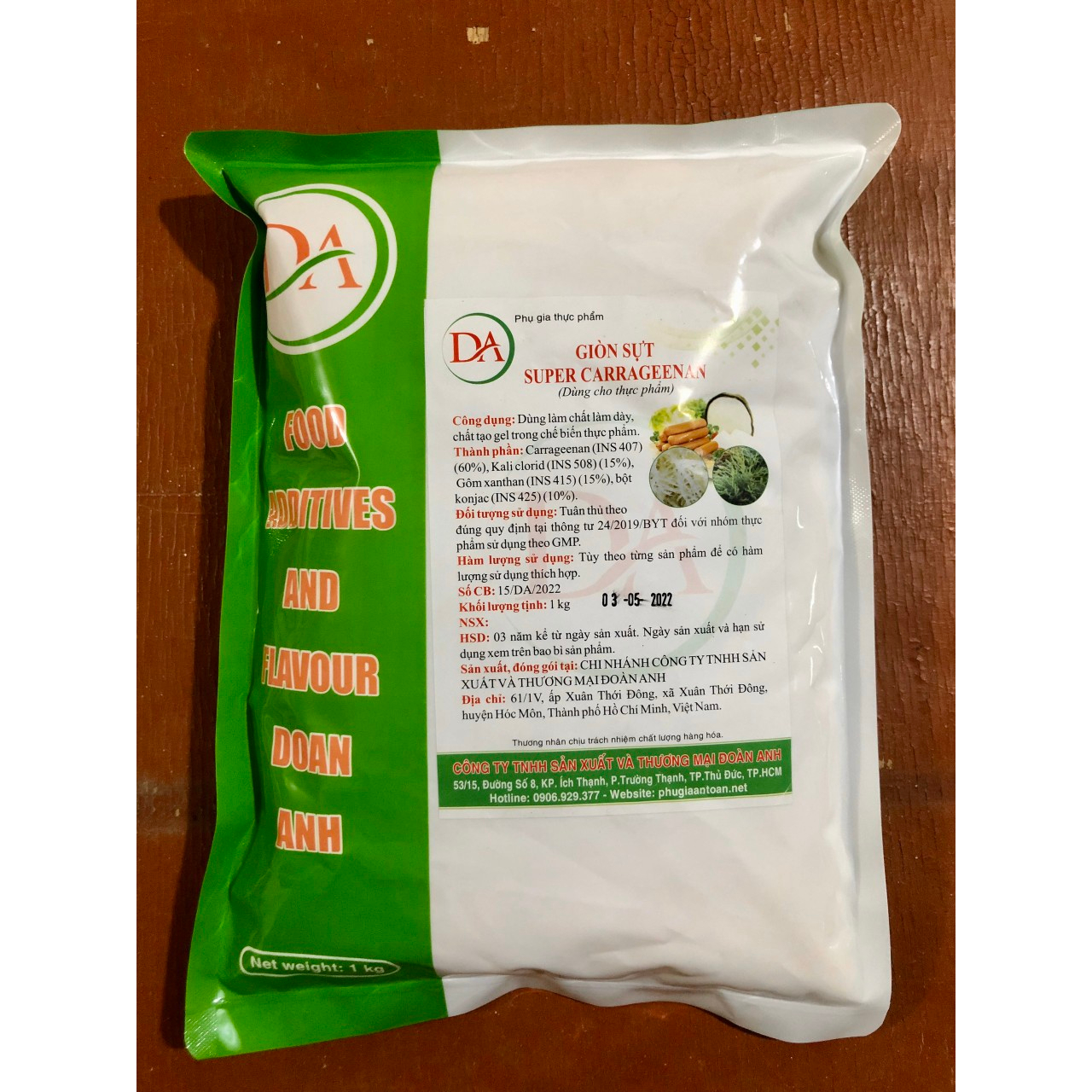 Phụ gia giòn dai cho chả lụa, chả cá, xúc xích chiết xuất từ rong biển tự nhiên SUPER CARRAGEENAN