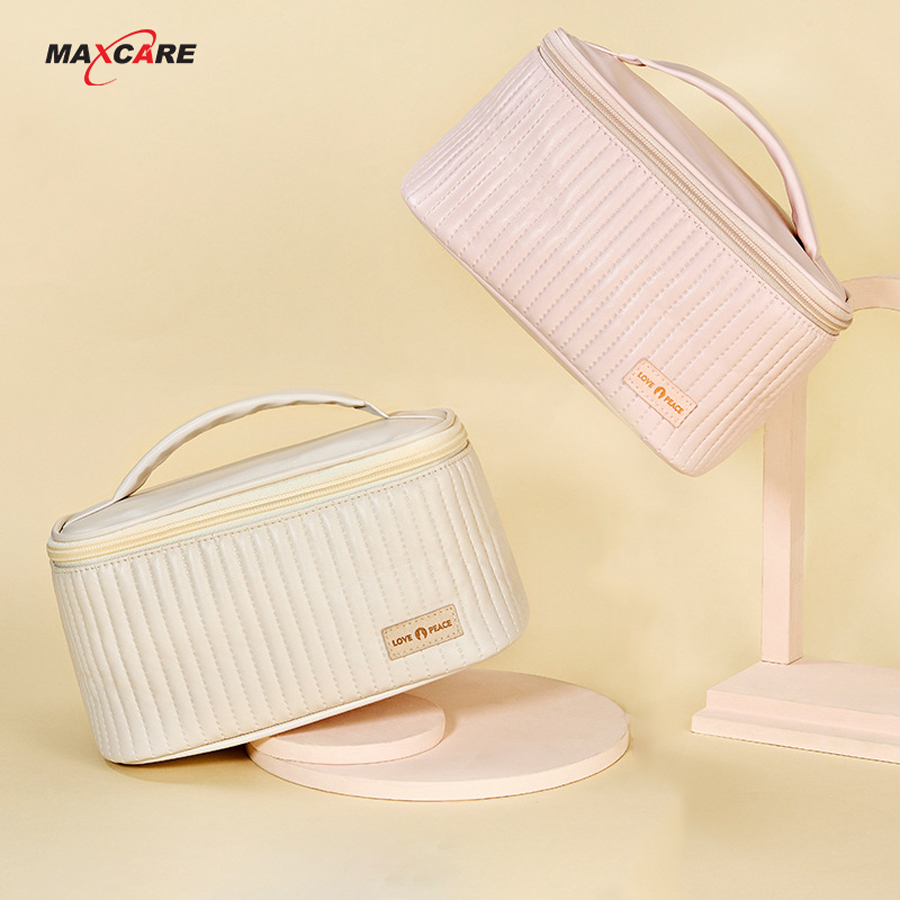 Túi đựng mỹ phẩm đồ trang điểm đồ du lịch Maxcare - Chất liệu DA PU cao cấp, Kích thước 21x13.5x12cm