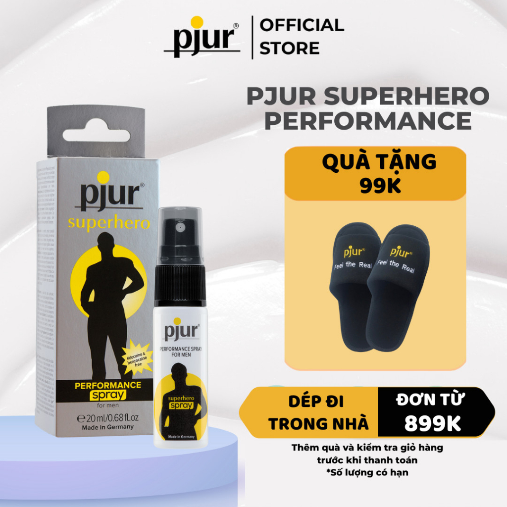 Xịt nam giới Pjur Superhero Performance 20ml kéo dài và tăng cường sinh lý nam chiết xuất gừng tươi