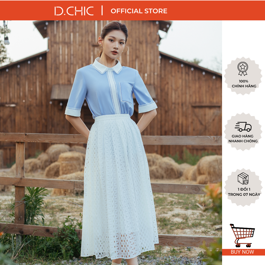 Áo sơ mi phối ren D.CHIC MS: 1812005