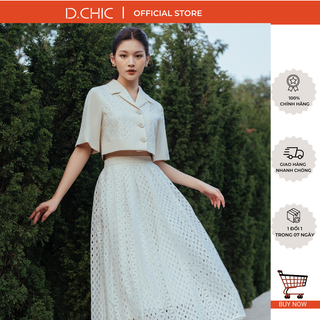 Áo sơ mi cổ 2 ve phối ren d.chic ms: 1811996