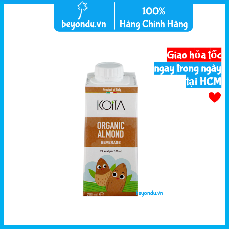 Sữa hạt hạnh nhân hữu cơ Koita 200ml - Organic Almond