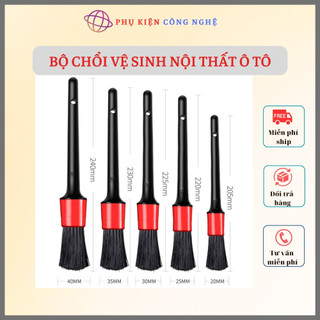 Bộ 5 chổi vệ sinh nội thất ô tô