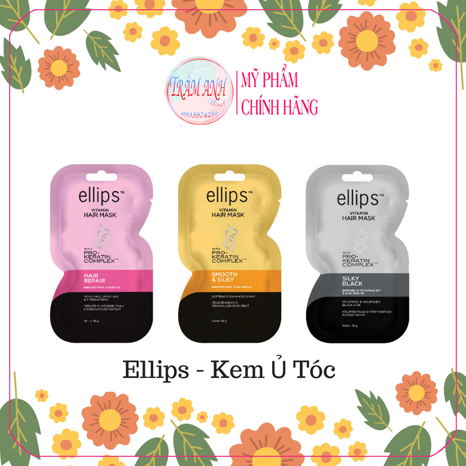 Kem Ủ Tóc Ellips Keratin Vitamin Hair Mask with Pro-Keratin Complex 18g