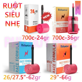 Ruột hồng xe đạp siêu nhẹ 700c / 26” / 27.5” / 29” nặng 24gr / 36gr / 62gr / 66gr van xe đạp 48 / 65 / 85mm