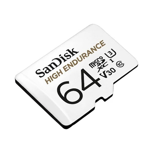 Thẻ nhớ SanDisk High Endurance 64GB microSDXC  UHS-I C10 U3 V30, 100MB/s (kèm adapter) - siêu bền cho camera