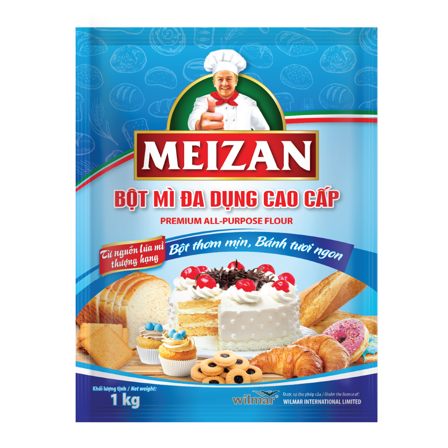 Bột mì đa dụng cao cấp Meizan 1kg/gói