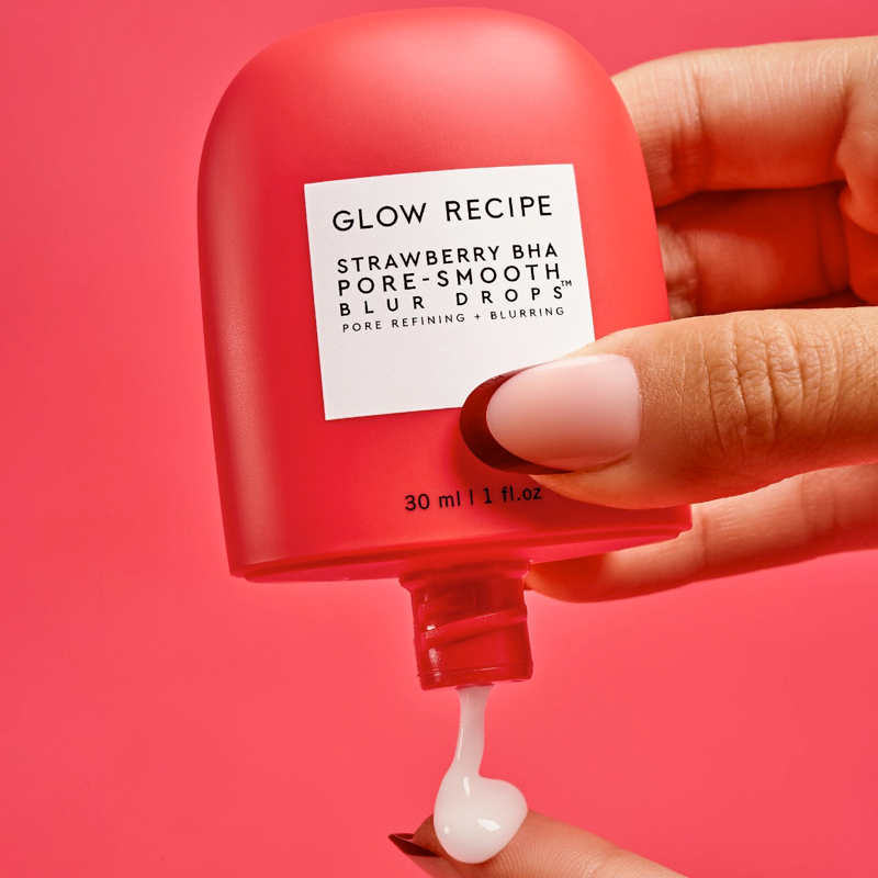 GLOW RECIPE 🌿 Tinh chất dưỡng da Strawberry BHA Pore-Smooth Blur Drops