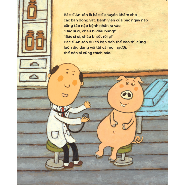 Sách Ehon Phát triển tư duy cho bé 3 6 tuổi - Bác sĩ Anton đi đâu thế? (Tranh truyện ehon Nhật Bản cho bé) | BigBuy360 - bigbuy360.vn
