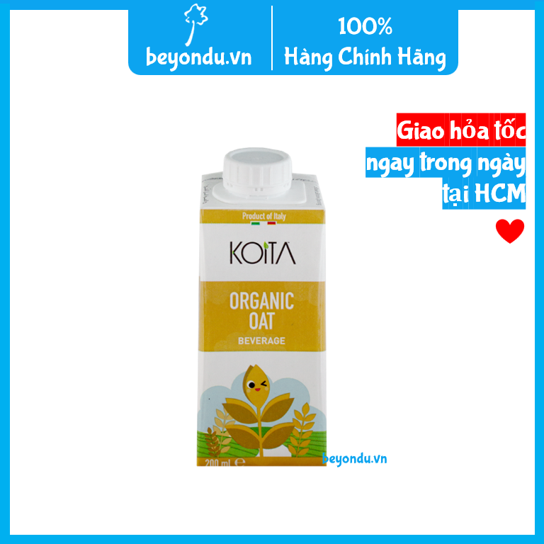 Sữa hạt yến mạch hữu cơ Koita 200ml - Organic Oat (cập nhật date mới nhất)