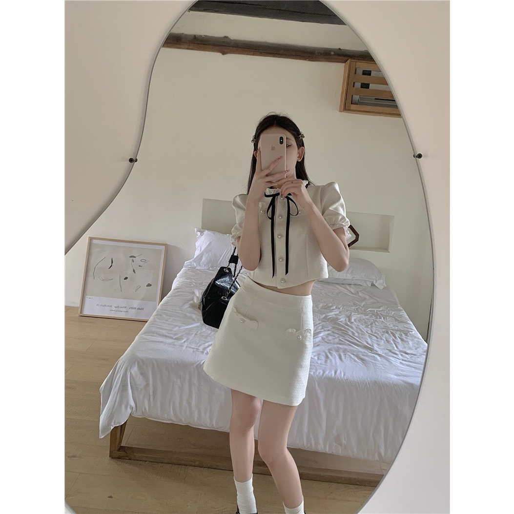 Set Áo Váy Viền Tiểu Thư kèm ảnh thật Bani