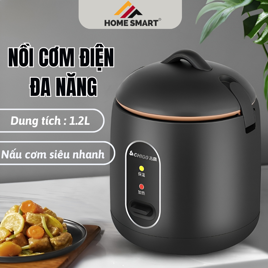 Nồi cơm điện hãng Chigo , nồi nấu đa năng mini,nấu cơm,hầm cháo, hấp, xào, luộc an toàn, tiện ích