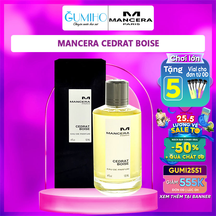 Nước Hoa Nam Nữ Unisex Mancera Cedrat Boise Mùi Hương Tươi Mát Thơm Lâu - GumihoPerfume