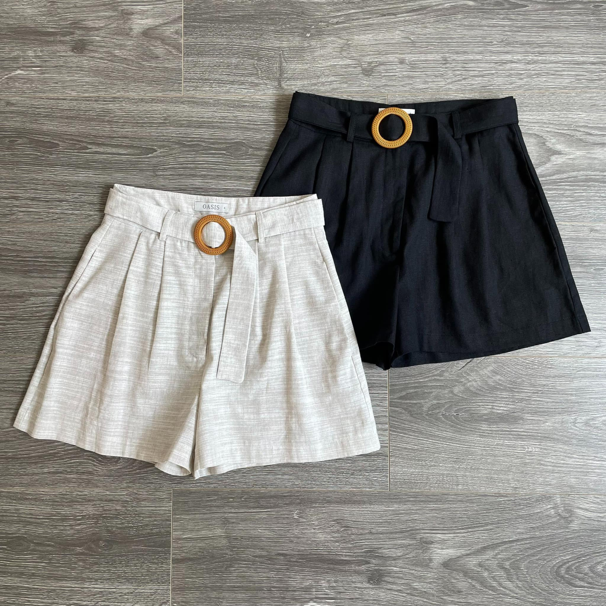 Quần short nữ chất linen